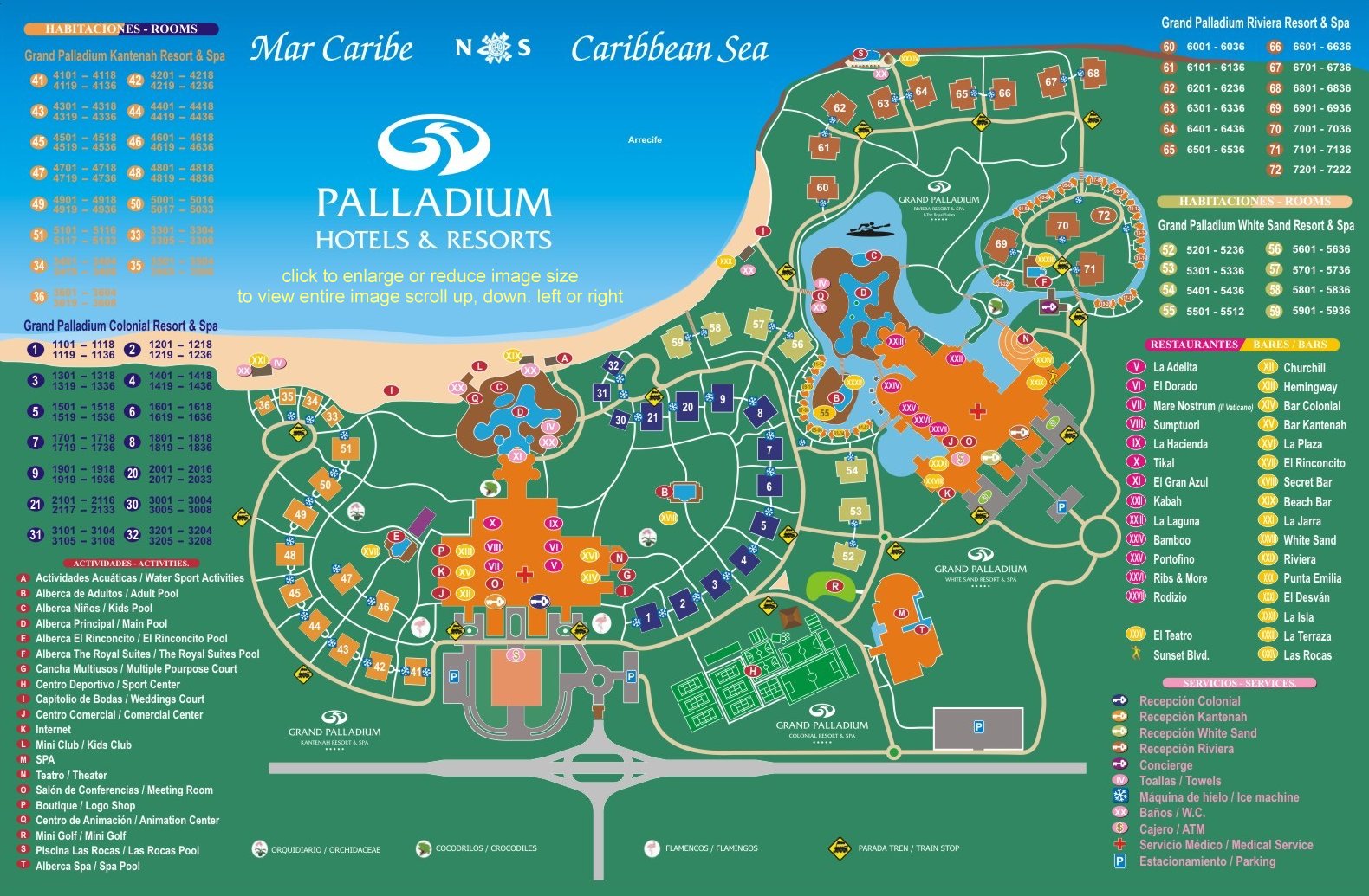 Riviera Maya Grand Palladium Kantenah Resort Map 